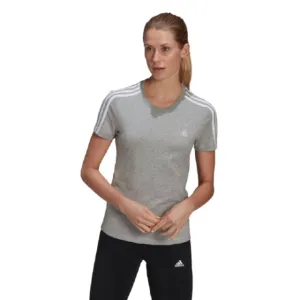 Adidas Essentials Women Lifestyle T-Shirt Grey Heather/White